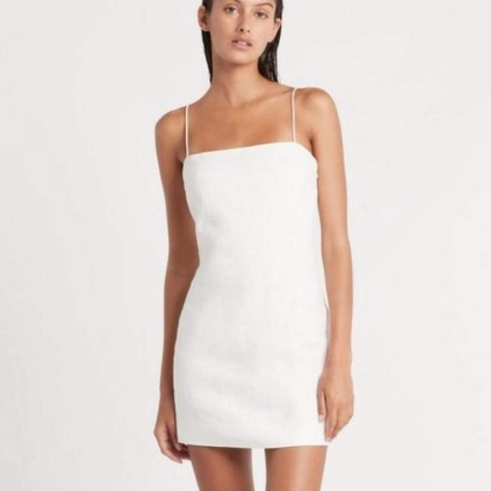Little White Dress: Spaghetti Strap Tie-Back Mini